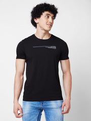 Spykar Mens T-Shirt H/S Mktcp1Bd154 Black