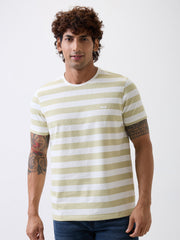 Spykar Mens T-Shirt H/S Mktft1Be169 Lint Green