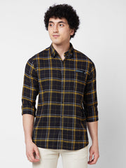 Spykar Mens Casual Shirt F/S Mshcs1Bd146 Black