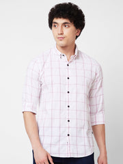 Spykar Mens Casual Shirt F/S Mshcs1Bd155 Powder Pink
