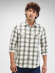 Spykar Mens Casual Shirt F/S Mshcs2Bd215 Sage Green