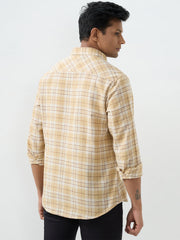 Spykar Taupe Beige Slim Fit Shirts For Men