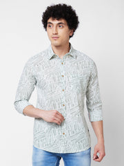 Spykar Mens Casual Shirt F/S Mshps1Bd210 Pista Green
