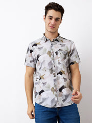 Spykar Mens Casual Shirt F/S Mshps1Be202 Avocado Green