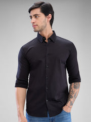 Spykar Mens Casual Shirt F/S Mshsos2Bd240 Black