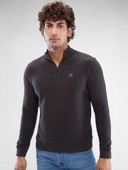 Spykar Mens Sweat Shirt F/S Msshw2Bd028 Slate Grey