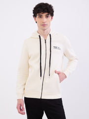 Spykar Off White Regular Fit Casual Sweatshirts For Men