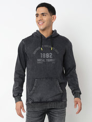 Spykar Mens Sweat Shirt F/S Msslgt2Bc023 Black