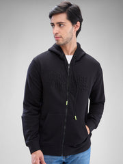 Spykar Mens Sweat Shirt F/S Msslw2Bd054 Black