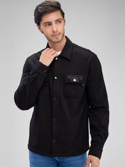 Spykar Mens Casual Shirt F/S Mstk2Bd006 Black