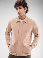 Spykar Mens Casual Shirt F/S Mstk2Bd074 Dark Fawn