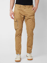 Spykar Mens Casual Trouser Mtrcg1Bd004 Camel Khaki