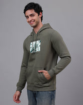 One Piece Printed Regular Fit Hoodie For Men