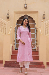 Juniper Ladies Western Kurti 2Pcs Set P1344Pink Pink