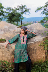 Juniper Ladies Western Kurti 2Pcs Set P1520 Green