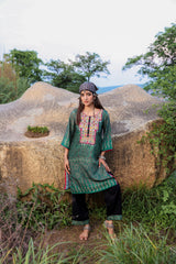 Juniper Ladies Western Kurti 2Pcs Set P1520 Green