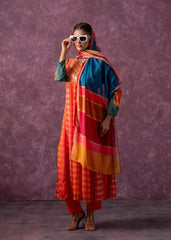 Juniper Ladies Western Kurti 3Pcs Set P1562 Orange