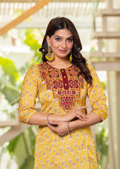 Juniper Ladies Western Kurti 2Pcs Set P1564 Yellow