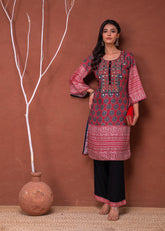 Juniper Ladies Western Kurti 2Pcs Set P1566 Maroon