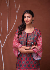 Juniper Ladies Western Kurti 2Pcs Set P1566 Maroon