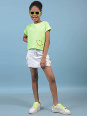 Crimsoune Club Girls T-Shirt Neon Green