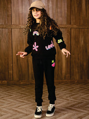 Vitamins Girls Pajama Vtm22-11284 Black