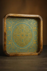 Lyte Club Household Wooden Tray Curve Wood Sqr