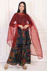 W Ladies Western Kurti 3Pcs Set Ws13115 125989