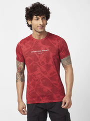 Spykar Mens T-Shirt F/S Mktft2Bc064 Burnt Orange