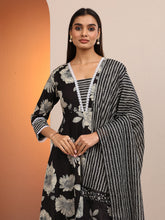 Libas Printed Cotton A-Line Kurta With Trousers With Dupatta (401285XXL)