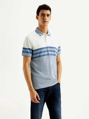 Men'S Striped Slim Fit Polo T-Shirt