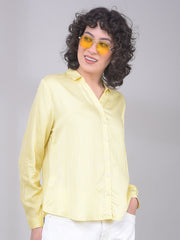 Yellow Vertical Striped Shirt