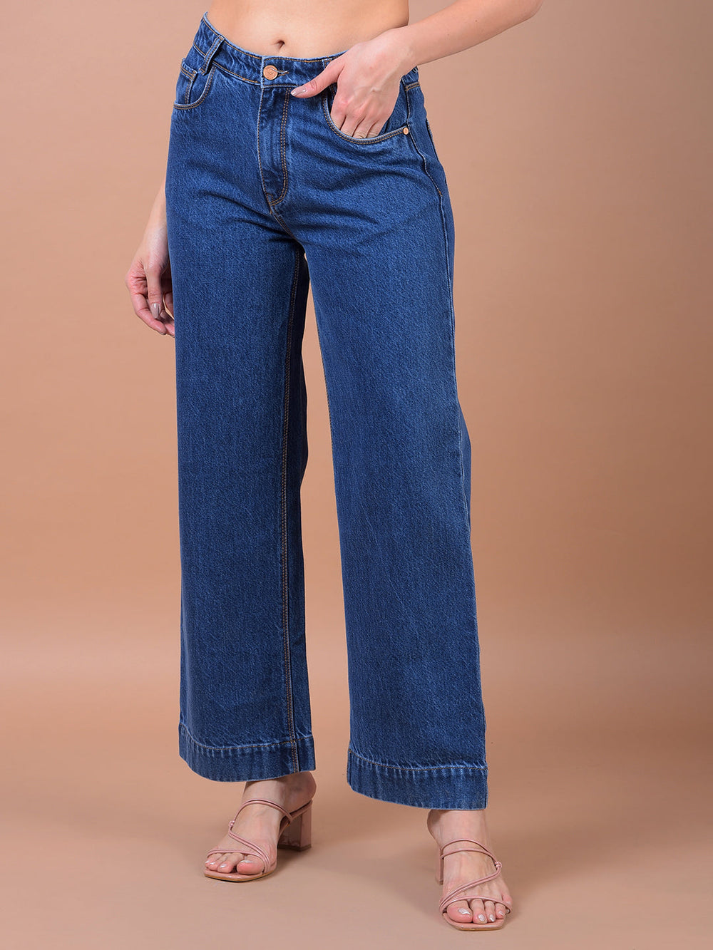 Crimsoune Club Ladies Western Jeans Fd3088 Blue - Goyalsons ShopMax