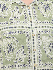 Eucalyptus Green Statement Print Shirt