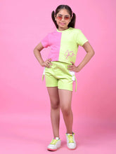 Crimsoune Club Girls T-Shirt Neon Green