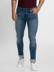 Spykar Mens Jeans Skn-02Bb-14 Mid Blue