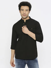 Spykar Mens Casual Shirt F/S Mkuss1Bc347 Black