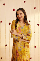 Ladies Sunflare Yellow Festive Dress