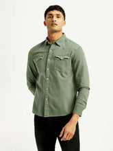 Men'S Solid Overdyed Slim Fit Shirt