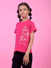 Crimsoune Club Girls T-Shirt Hot Pink
