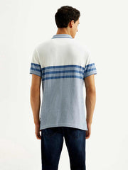 Men'S Striped Slim Fit Polo T-Shirt
