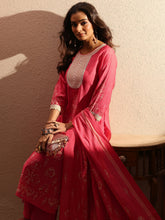 Libas Printed Silk Blend Straight Kurta Set For Women (401401Xxl)