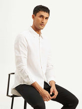 Men'S Redloop Solid Slim Fit Linen Shirt