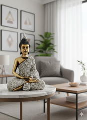 Premium Golden Meditating Buddha Statue