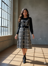 Lyte Club Ladies Western Midi O1356-353 Black