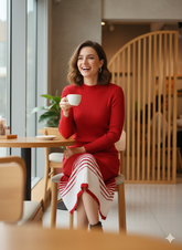 Lyte Club Ladies Western Midi O1356-92791 Mehroon