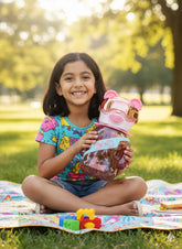 Cute Astronaut Bear Kids Water Bottle – 700Ml Bpa-Free Leak-Proof Bottle With Straw & Carry Strap