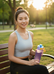 Purple Unicorn Kids Water Bottle With Flip Lock Lid & Carry Handle – 750Ml Bpa-Free Leak-Proof Bottle