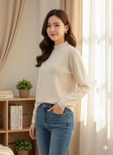 Lyte Club Ladies Western Top F/S O9748-2623 Cream