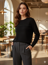 Lyte Club Ladies Western Top F/S O9748-2162 Black